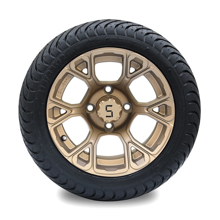 Kombinierte 12 Zoll-Golfmobil-Räder und Reifen 215/35-12 4PLY, das DOT Approved veranschlagt
