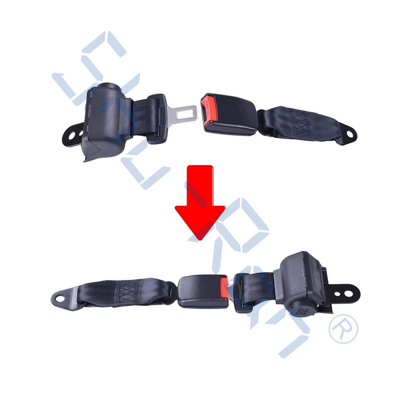 Schwarze einziehbare Passagier-Universalität Golfmobil-Sicherheitsgurt-Kit Club Cars EZGO Yamaha 4