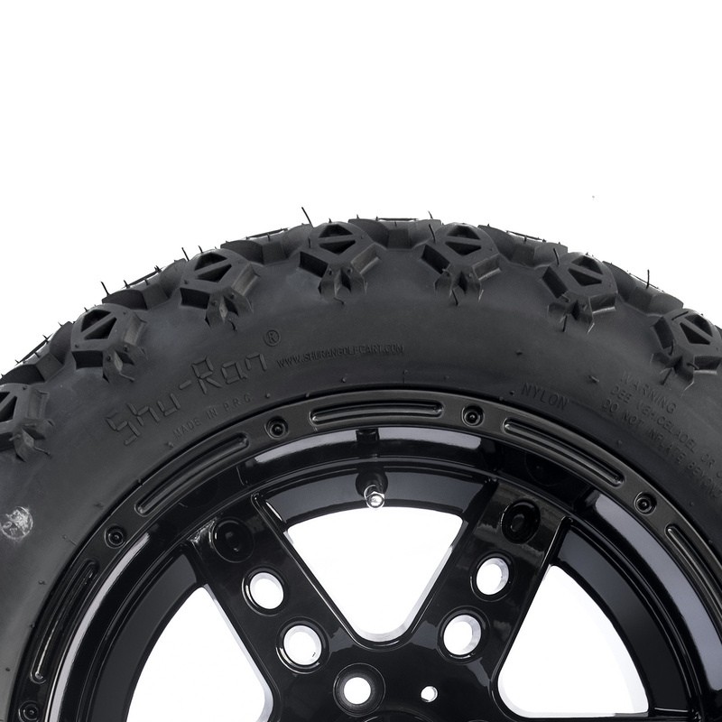 PUNKT das 14 Zoll-Golfmobil-Räder und ermüdet 22x10-14 alle Speichen des Gelände-Glanz-Schwarz-6