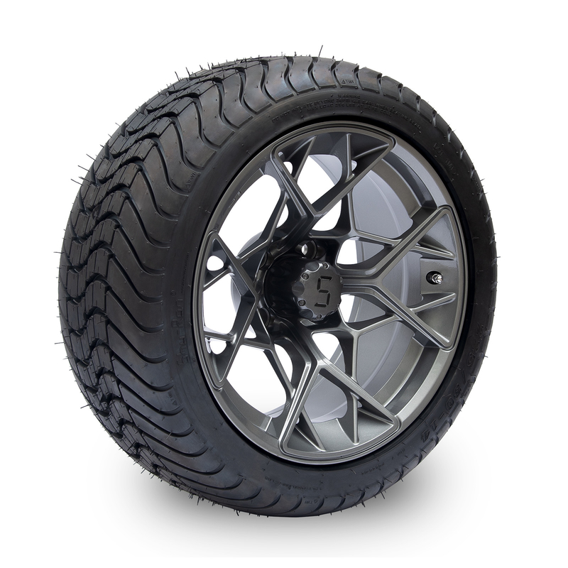 Gunmetal-Ende 14 Zoll-Golfmobil-Räder und Reifen 225/30-14 101,6 Bolzen-Muster PCD 4x4