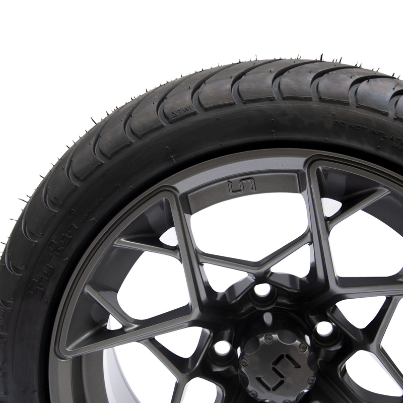 Gunmetal-Ende 14 Zoll-Golfmobil-Räder und Reifen 225/30-14 101,6 Bolzen-Muster PCD 4x4