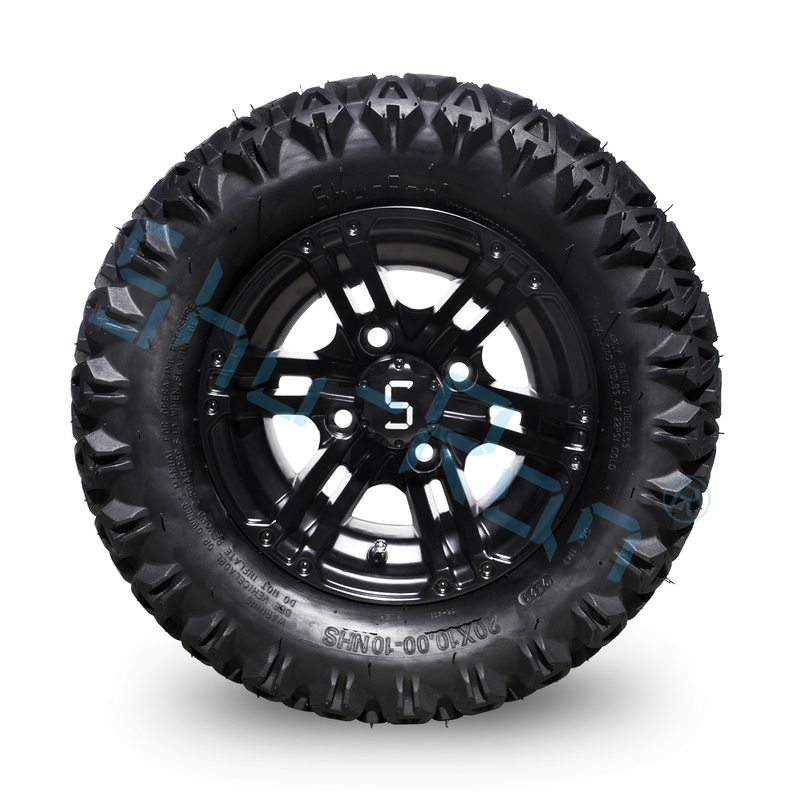 20*10-10 All-Terrain Golfwagen Reifen und Räder Aluminiumlegierung 10 Zoll 4 PLY Rohrlos