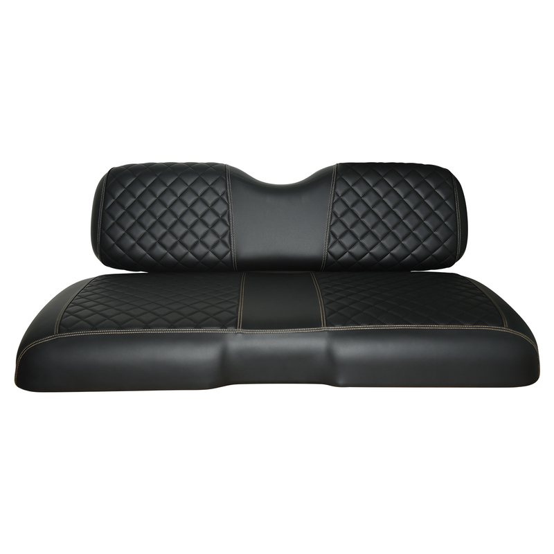 Schwarze Basis Doppel-Diamant-Muster Golf-Wagen Front-Sitz-Kissen für EZGO RXV