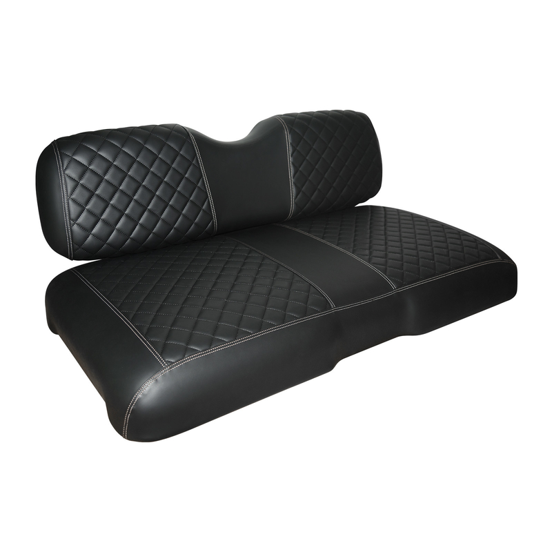 Schwarze Basis Doppel-Diamant-Muster Golf-Wagen Front-Sitz-Kissen für EZGO RXV