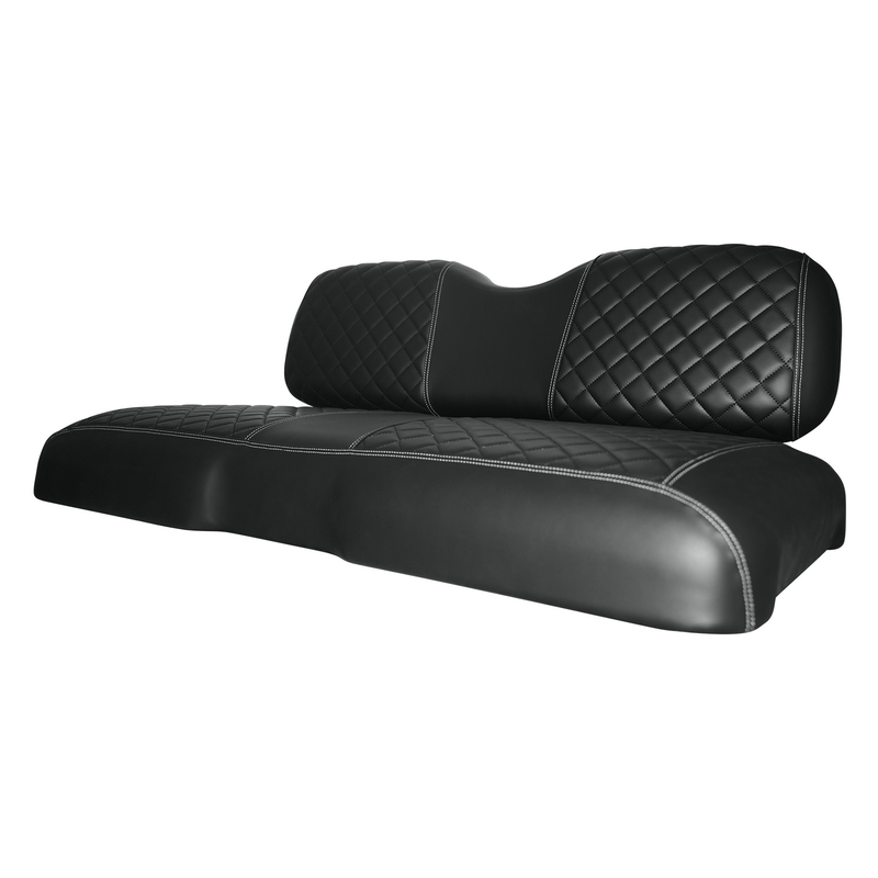 Schwarze Basis Doppel-Diamant-Muster Golf-Wagen Front-Sitz-Kissen für EZGO RXV