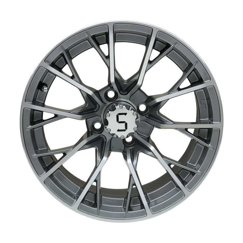 Neue Ankunft 14-Zoll-Golfwagenräder Maschinengestaltet/Gunmetal ET-25 Kundensupport