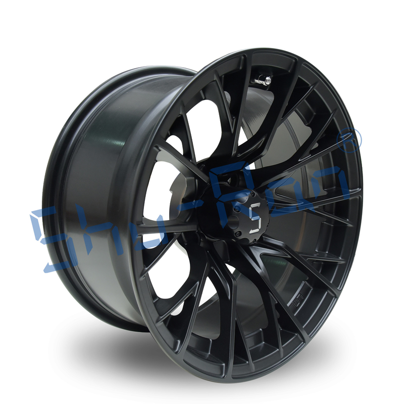 Shuran Neue 14' Felgen Matte Schwarz Aluminium Golfwagen Rad 14x7 Universal 4 Bolt Muster