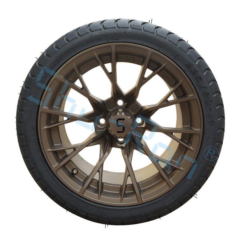 Custom 14 '' Bronze Räder, 225/30-14 Straße DOT zugelassenen Versuche für Golfwagen ATV