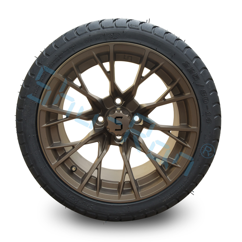 Custom 14 '' Bronze Räder, 225/30-14 Straße DOT zugelassenen Versuche für Golfwagen ATV