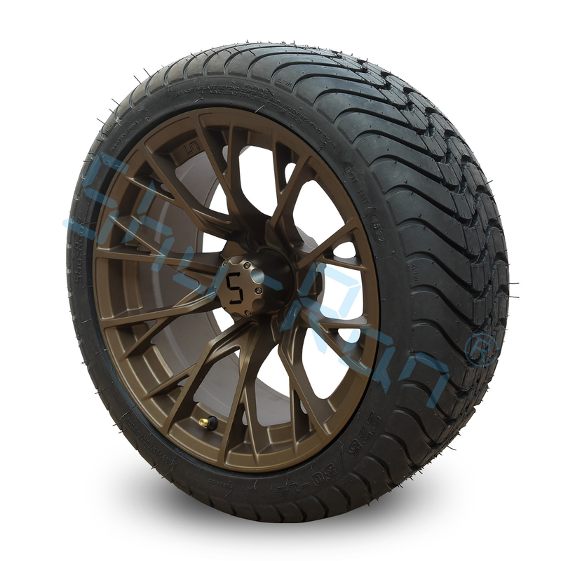 Custom 14 '' Bronze Räder, 225/30-14 Straße DOT zugelassenen Versuche für Golfwagen ATV