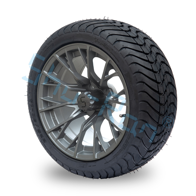 Großhandel 14''Gunmetal Finished Alloy Golfwagenräder, ATV UTV 225/30-14 Straßenrohrlose Reifen mit Felgen