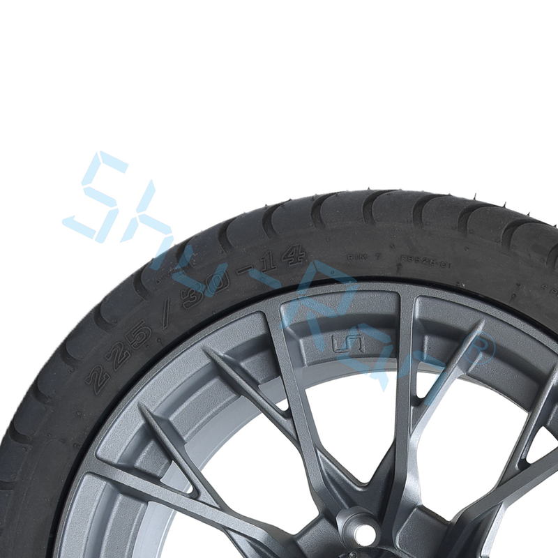 Großhandel 14''Gunmetal Finished Alloy Golfwagenräder, ATV UTV 225/30-14 Straßenrohrlose Reifen mit Felgen