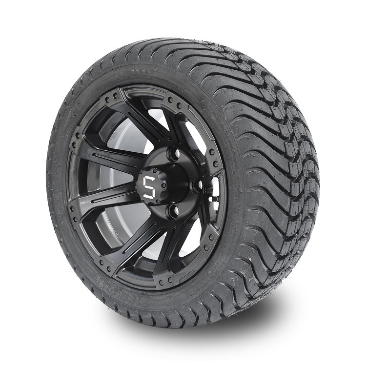 Golfmobil-Straße 12 Zoll Matte Black Wheels und 215/35-12 ermüdet Muster DOT Rated des Bolzen-4x4
