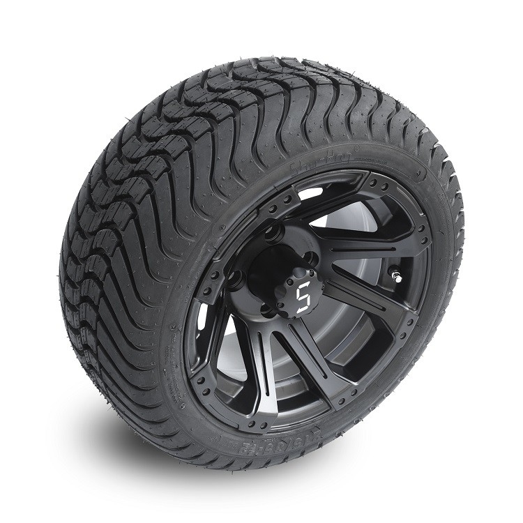 Golfmobil-Straße 12 Zoll Matte Black Wheels und 215/35-12 ermüdet Muster DOT Rated des Bolzen-4x4