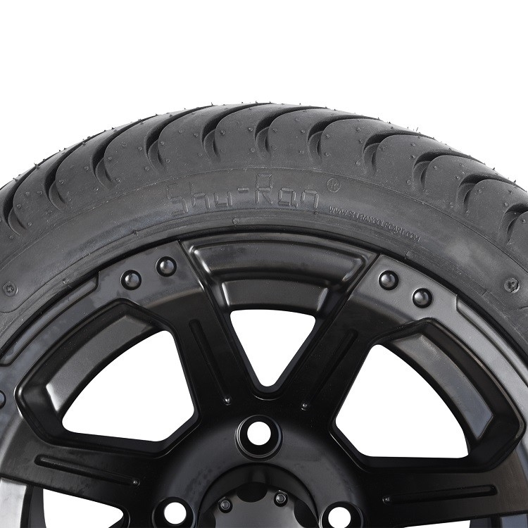 Golfmobil-Straße 12 Zoll Matte Black Wheels und 215/35-12 ermüdet Muster DOT Rated des Bolzen-4x4