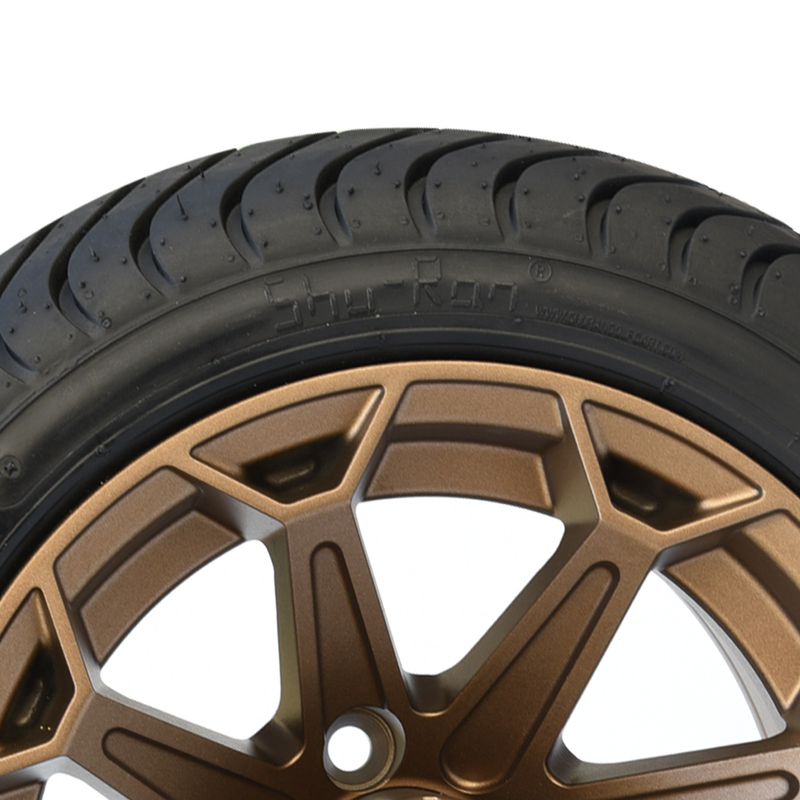 Golfmobil 12 Zoll-Bronzealuminiumräder und 215/35-12 flaches DOT Tyres Assembly 4x4 Bolzen-Muster