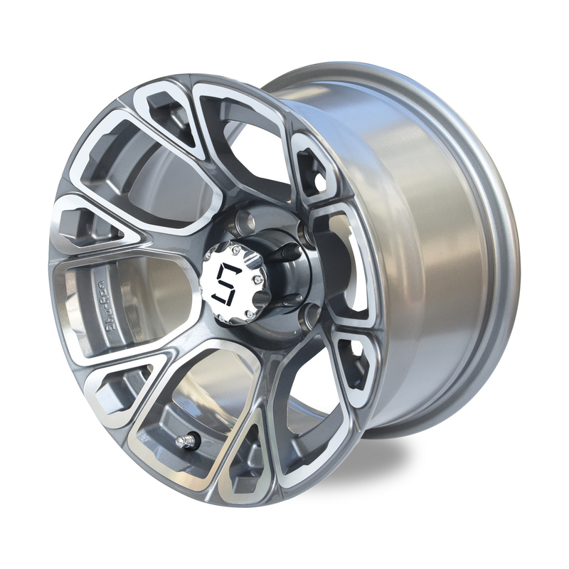 Golfmobil 12 Zoll maschinell bearbeitet/Gunmetal-Aluminiumräder einschließlich Mittelbolzen-Muster der kappen-4x4 (101.6mm)