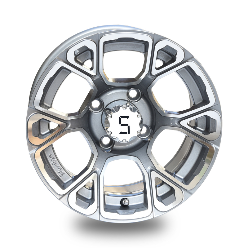 Golfmobil 12 Zoll maschinell bearbeitet/Gunmetal-Aluminiumräder einschließlich Mittelbolzen-Muster der kappen-4x4 (101.6mm)