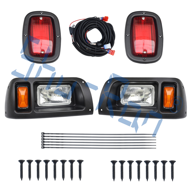 Golfmobil-Halogen-Scheinwerfer und rotes Rücklicht Kit Compatible LED mit Verein-Auto DS