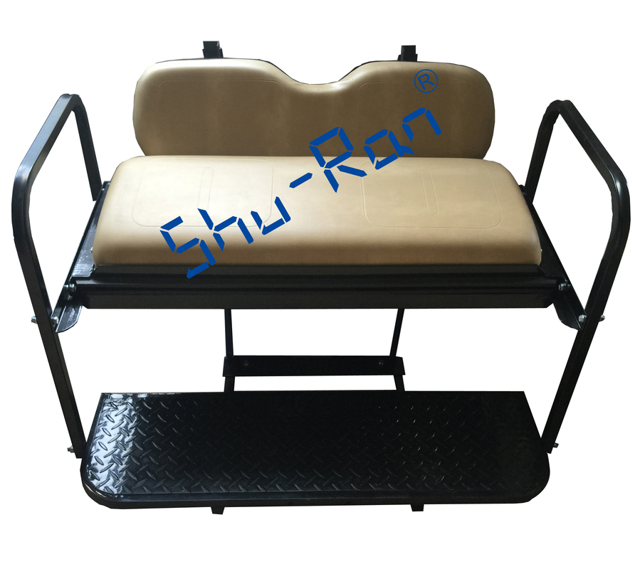 Golfmobil hinterer Flip Folding Back Seat Kit - Fabrik Tan Cushions EZGO TXT