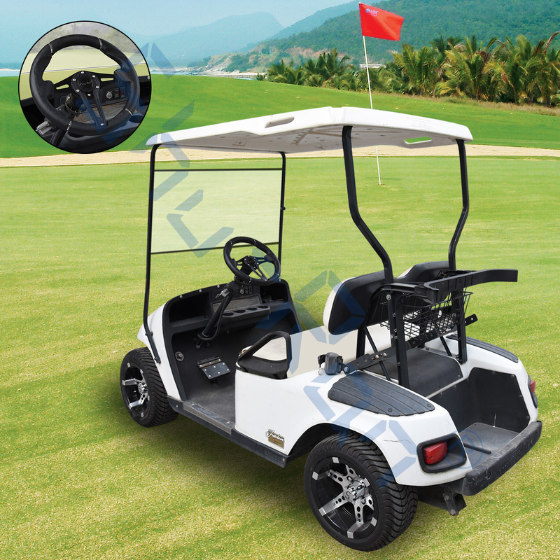 Golfmobil-Herausforderer-Schwarz-Griff/schwarze Speichen-Lenkrad für Verein-Auto, EZGO und Yamaha