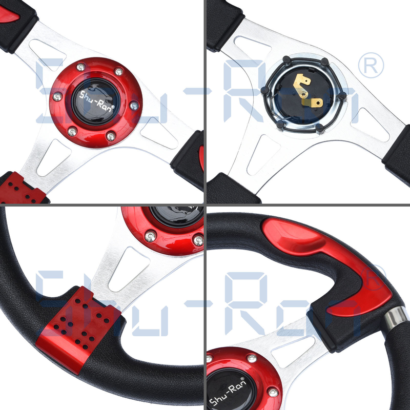 Rotes kundenspezifisches Lenkrad des Golfmobil-F1 für Verein-Auto, EZGO und Yamaha