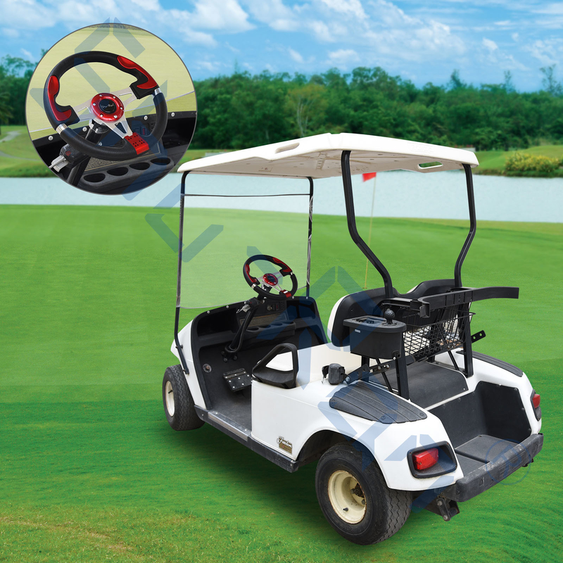 Rotes kundenspezifisches Lenkrad des Golfmobil-F1 für Verein-Auto, EZGO und Yamaha
