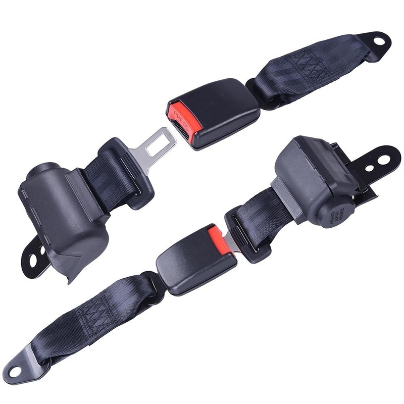 Das 2 Universalitäts-einziehbare Golfmobil Sicherheitsgurt Klammer Kit Compatible mit Verein-Auto EZGO Yamaha