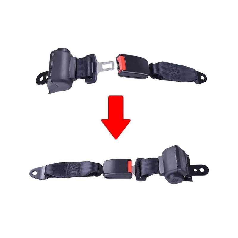 Das 2 Universalitäts-einziehbare Golfmobil Sicherheitsgurt Klammer Kit Compatible mit Verein-Auto EZGO Yamaha