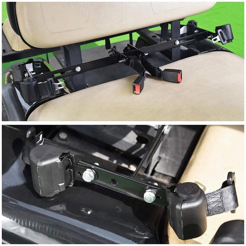 Das 2 Universalitäts-einziehbare Golfmobil Sicherheitsgurt Klammer Kit Compatible mit Verein-Auto EZGO Yamaha